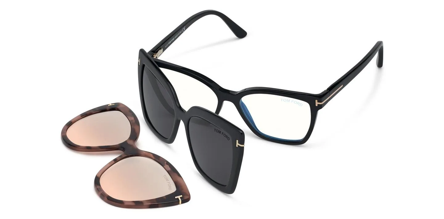 Double Clip On Blue Block Optik Çerçeve