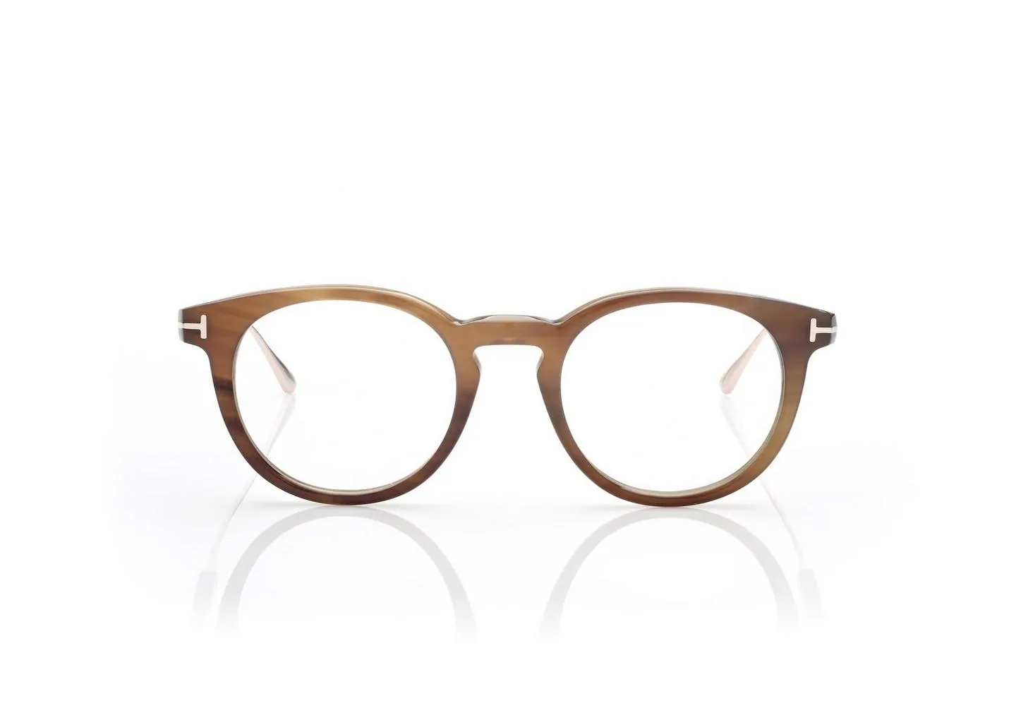 Round Horn & Titanium Optik Çerçeve